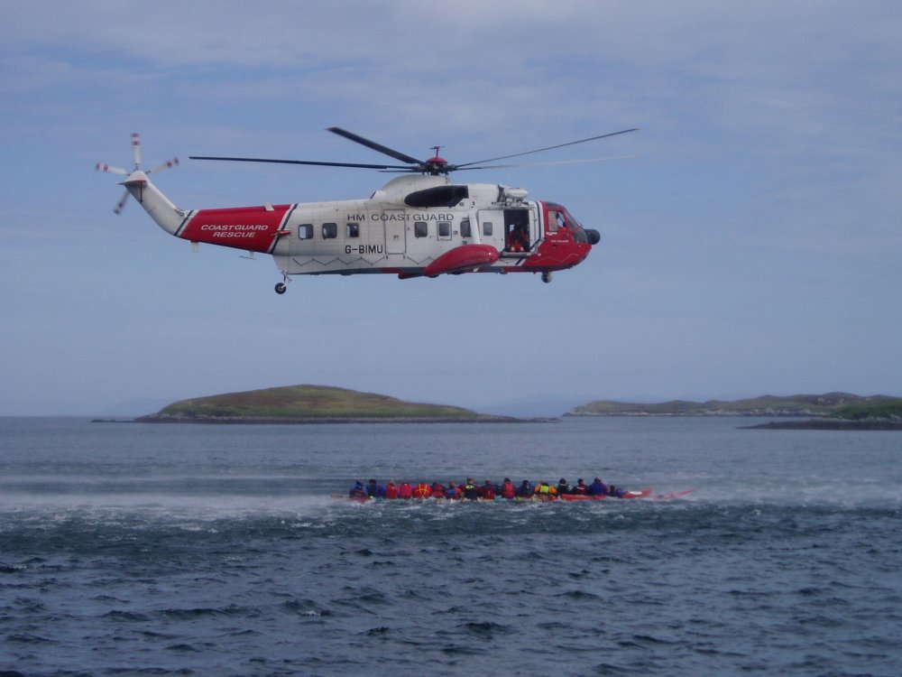 Coastguard display in Lochmaddy bay.